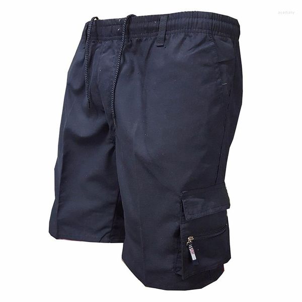 Shorts masculinos 2023 Tendências de verão masculino Casual Multi-bolso solto Five Pants Beach Moda Men Cargo