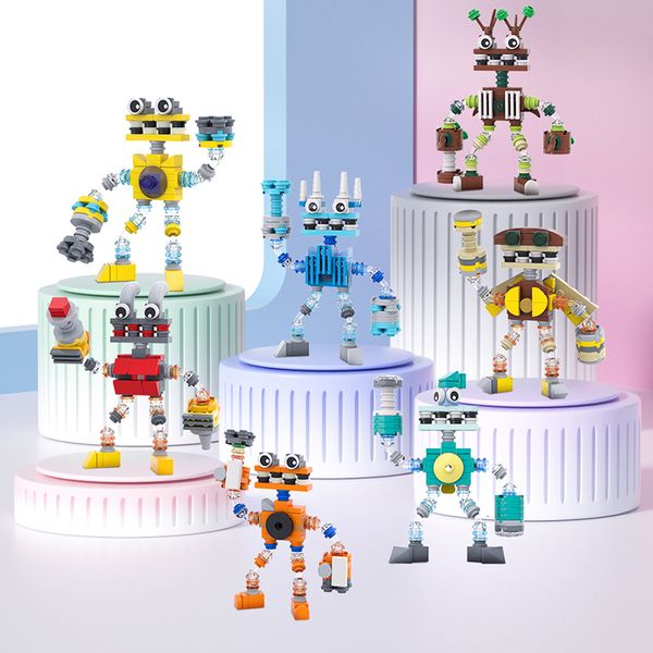 Blöcke Buildmoc My Singing Chorus Wubbox Roboter Building Set süße Song Monsters Figuren Ziegel DIY Toy für Kinder Geburtstagsgeschenk 230821