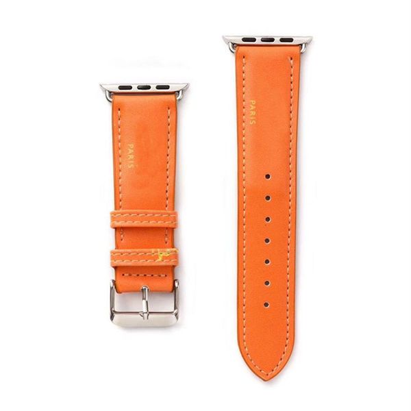 Fashion Leder Uhrenbänder Gurte für 38 mm 40 mm 42 mm 44mm Serie 6 5 4 3 2 Buchstaben H Armband Hochwertig UNOM237J