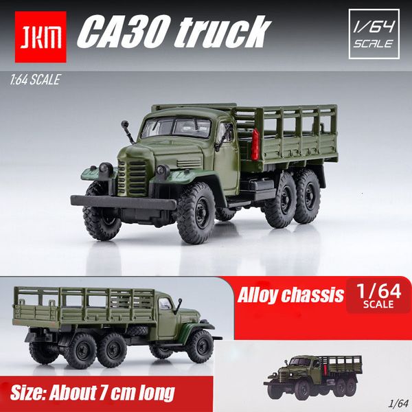 Modelo Diecast Car JKM 1/64 Modelo de brinquedo Caminhões militares CA30 MV3 VINTAGE DUICAST CLAYCAST Modelo Coleção de veículos para crianças Presentes 230821