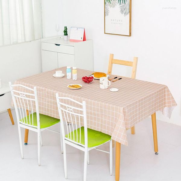 Wandteppiche Nordische Tischdecke wasserdichte verspalte Öl Einweg -Plastik -Haushaltsgitter Tee Tisch