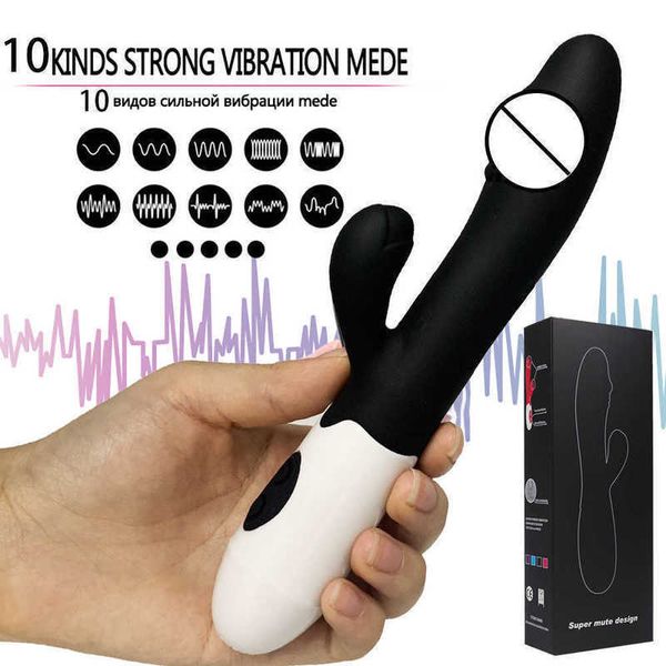 10 Modi Dual-Motoren-Vibrator für Frauen Stimulation der Klitoris Masturbator Dildo Erwachsene 18 USB-Ladevibratoren weiblich