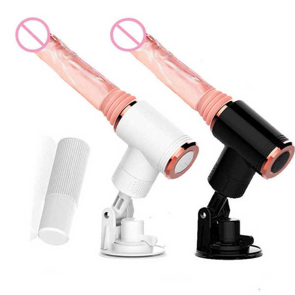 Massagegerät, Muskelpistole, Teleskop-Heizdildo, Vibrator für Frauen, Simulation Penis, Hände, Massage, Erotik, weiblich, Erwachsene