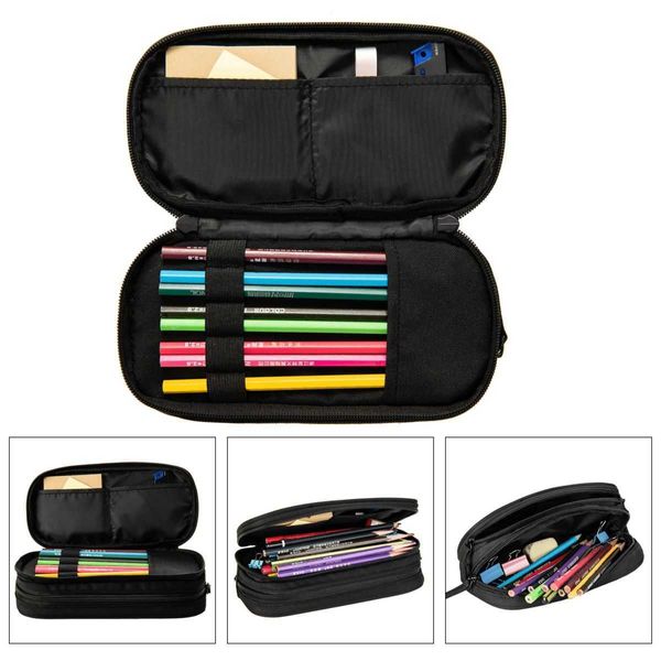 Brinquedos de aprendizagem eu amo neve e você panda vermelho casos de lápis bonito animal caneta titular saco crianças grande capacidade material escolar zíper pencilcases