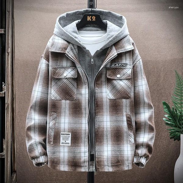 Giacche da uomo 2023 Autumn Fashion Giacca di velluto a coste dell'hip hop esterno giovani casual Color Street Wear