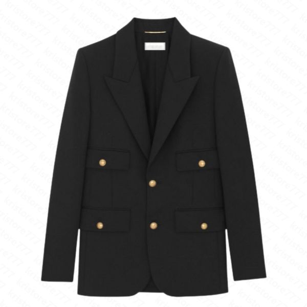 23SS FW Женская дизайнерская куртка формальный блейзер Blazer Blouson с металлическими буквами брошь дизайнерский бомбар