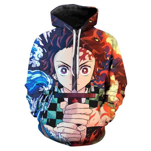 Moletons moletons estrofados kimetsu no yaiba slayer masculino masculino moletons molhos 3d