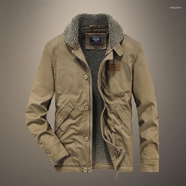 Giacche da uomo autunno uomo cotone chaqueta casual moda solido stile vintage parka calda cappotto inverno in pensione di alta qualità