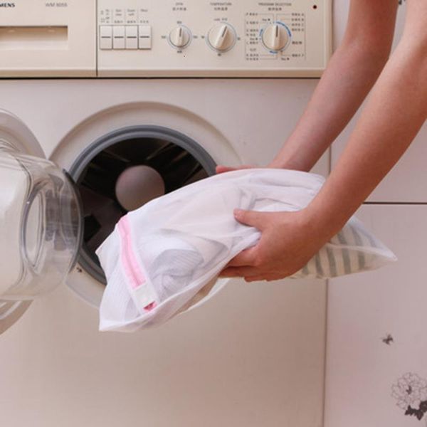Waschküchen Reißverwendbar wiederverwendbares Waschmaschinenbekleidungsbeutel Netz -BH -Socken Dessous Unterwäsche Aufbewahrung 230821
