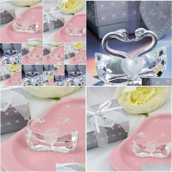 Favore di festa Bomboniere romantiche e regalo K5 Crystal Kissing S Figurine Doccia da sposa WA1965 Delivery Deliping Home Garden Festive Supplies EV DHCFQ