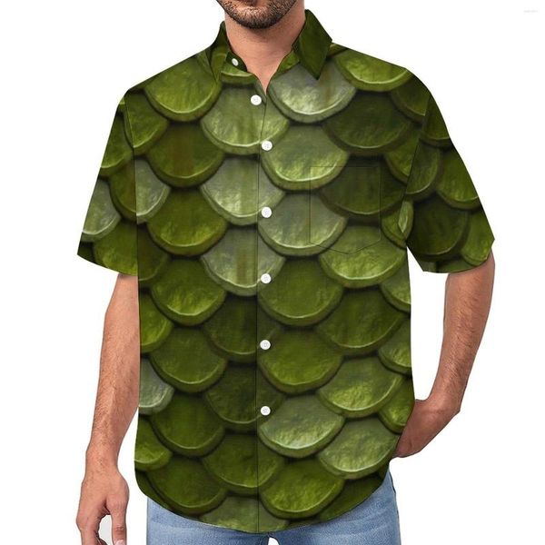 Camicie casual maschile che tendono a camicia sciolta metallica vacanza design a bordo corto a manichette di strade camicette di grandi dimensioni