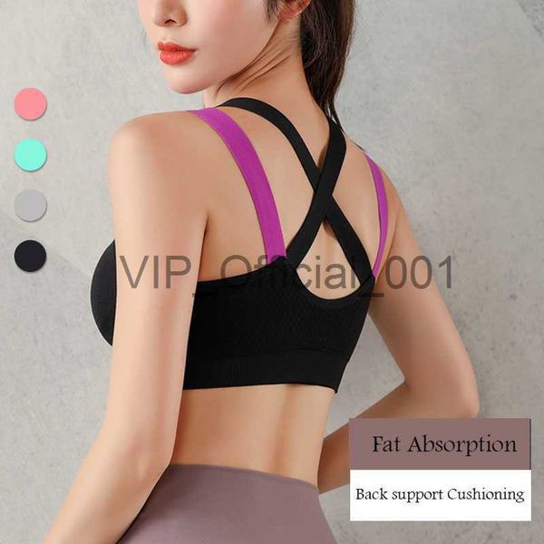 Estate indossando una bella schiena senza anelli d'acciaio gilet sleep sport reggiseno per yoga femminile che corre fitness sports bri01 x0822