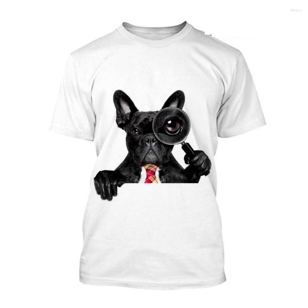 Herren-T-Shirts lustige Welpe Hunde T-Shirts 3D Print Männer Frauen Unisex T-Shirt Sommer übergroße lässige Mode schnelle trockene Kleidung Tees