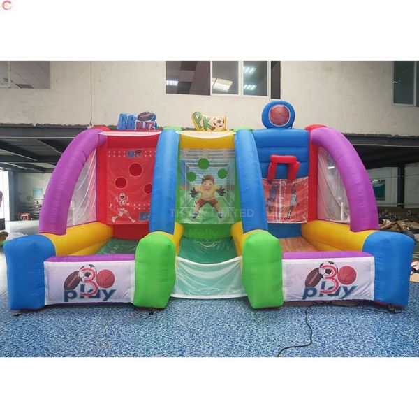 wholesale 5x3m (16.5x10ft) Attività all'aperto della nave libera 3 in 1 Gioco gonfiabile per i bambini Giocattoli gonfiabili di sport di carnevale per gli eventi