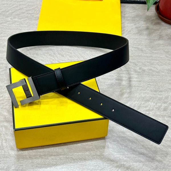 Cintura reversibile in pelle nera Fashion Designer Belt Men 4.0 Larghezza di alta qualità Uomini Designer Cinture Fibbia uomini con scatola