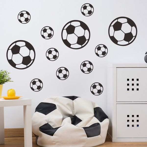 Adesivi a parete personalizzata calcio da calcio da basket sport sport boys camera da letto arte per bambini decorazioni per la scuola materna 230822