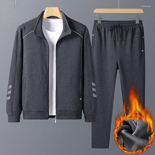 Herren -Trailsuiten Ankunft Herbst Herbst Winter setzt Jacken und Hosen 2 Stücke Casual Trainingsanzug männlicher Sportbekleidung Kleidung Schweißanzug N40