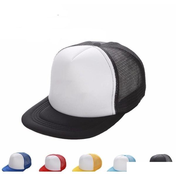 Caps de bola Plain Hip Hop Trucker em branco Snapbacks Mesh Designer Chapé