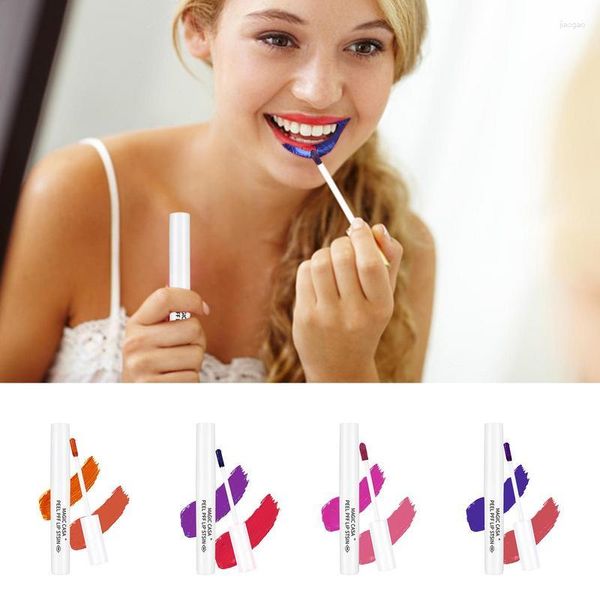 Lipgloss langlebiger Fleckenschale und enthüllen Nicht-Stick von wasserdichtem mattem Finish-Make-up für Mädchen Frauen