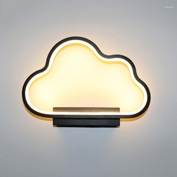 Lâmpada de parede 14W LED Light Cloud Shape Bedroom Bedside Loft Stair Sala de estar Corredor Intendor Indoor Lighting Aluminium