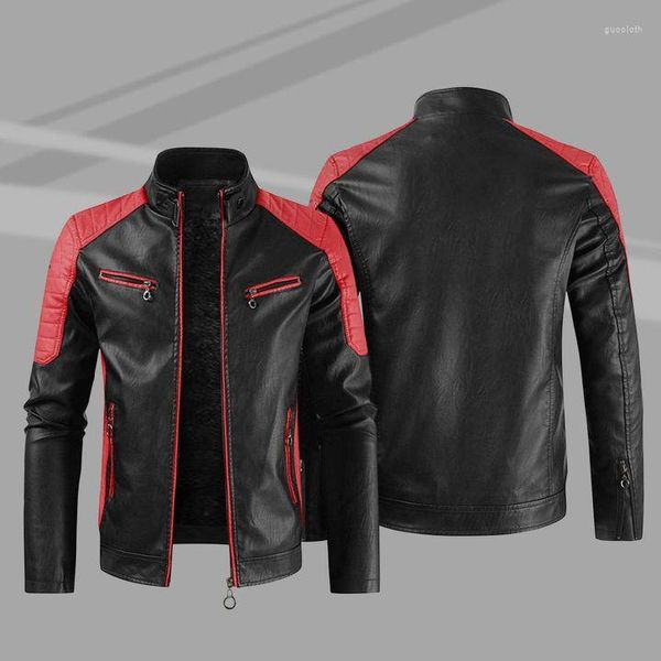 Jackets masculinos 2023 Moda Men Men Vintage Custom Logo Motorcycle Jacket