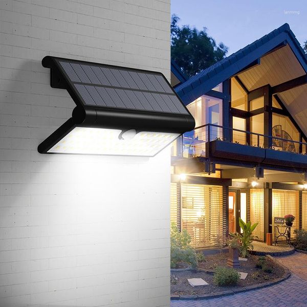 Lâmpada de parede lâmpada solar led led dobrável triangular pátio ao ar livre jardim iluminação impermeável Rua Inteligência humanista