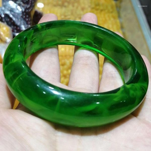 Bracciale verde bracciale femminili di gioielli raffinati Accessori per gemme ambra naturale naturale per mamma e fidanzata