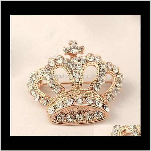 Cristal de vestuário decorativo para mulheres casamento de noiva brilhante vestido de coroa de coroa pino zdms5 broches o6dth299u