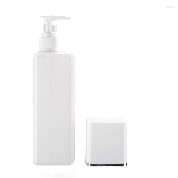 Depolama Şişeleri 300/400/500ml Duş Jel Pompa Şişesi HDPE Beyaz El Yıkama Sanitiziz Kozmetik Saç Şampuan Koşullandırıcı Dispenser 10 PCS