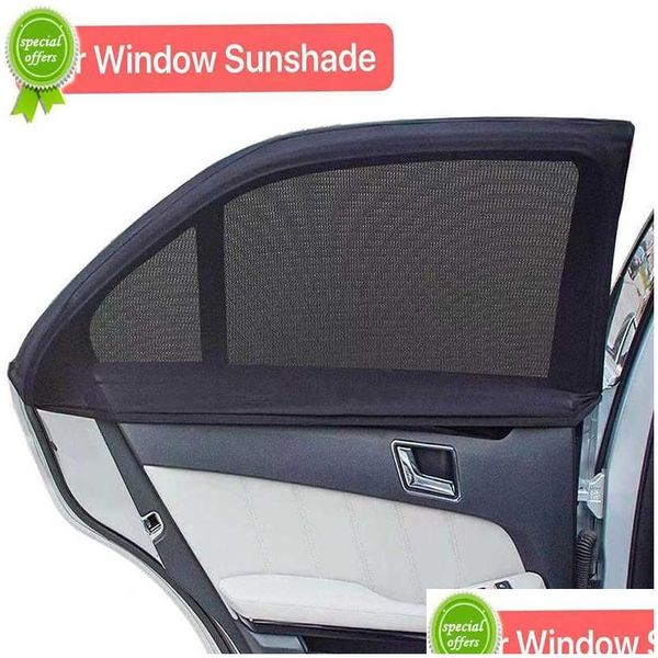 Auto Sun Shade 1pcs Finestra laterale magnetico OMSATURA TENDATURA DI PROTEZIONE UV MESH traspirante per la consegna posteriore per la caduta mobili mobili