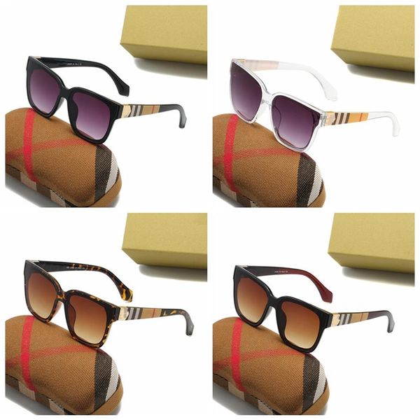 Designer óculos de sol Burbery Marca Eyewear Metal Metal Gold Sun Glasses Men Women Mirror Sunglasses Lens Polaroid Lens com Box282z