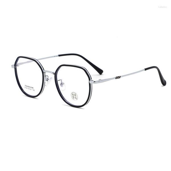 Sonnenbrille Frames Breite-147 T31038 Doppelstrahl Metall Voller Rahmen große Gesichtsbrillen Polygonal Gold Plastik Mode Retro Myopia Männer