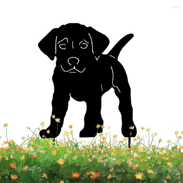 Decorazioni da giardino Punto di palo per cani Punte per animali per decorazioni per un prato Silhouette a forma di acrilico portatile