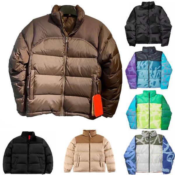 Jaqueta de puffer marrom masculino para casacos de parkas designer de designer zíper preto capuz com capuz feminino letra imprimir esqui de inverno short Outerwea252p
