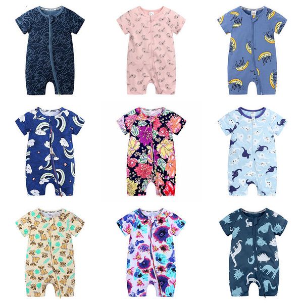 Rompers Cartoon Stampa per neonati per bambini per bambini per bambini abiti estivi abiti estivi cotone manica corta boys 3 24 mesi 230823