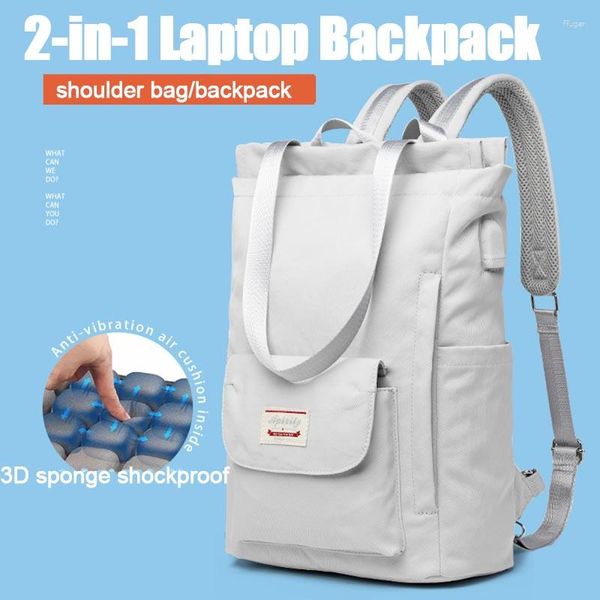 Borse da stoccaggio da donna Stume da spalla per laptop Waterproof Oxford Horsebook Backpack da 15,6 pollici di scuola da giorno da giorno