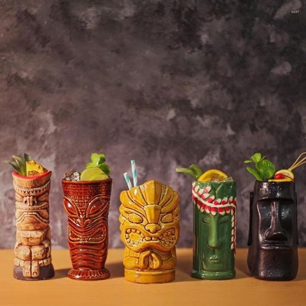 Massen kreatives Hawaii Tiki Maht Cocktail Cup Bar Orang -Utan Pirate Totem Keramik Bier Weingetränkewaren