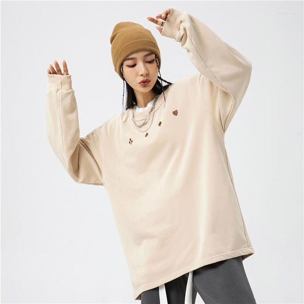 Con cappuccio maschile harajuku fresco blusa gettoni streetwear una semplicità unisex semplicità da donna di moda coreana polovers ins pastel goth coppie