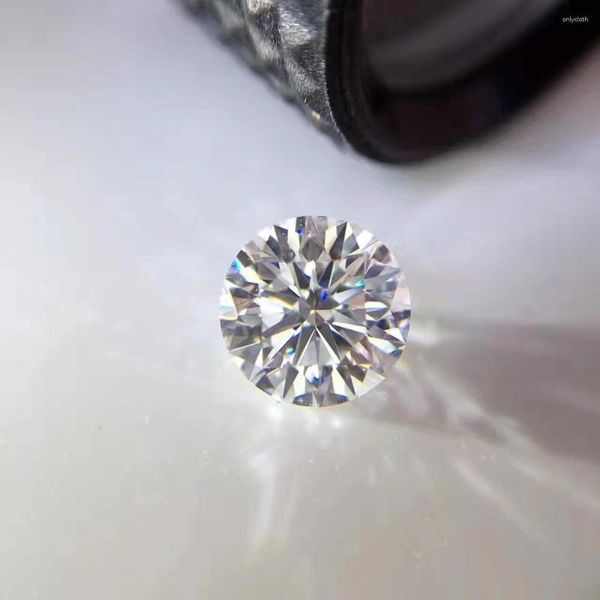 Perlen Moissanitstein 1.2ct Karat 7mm ij Farbe perfekt runde geschnittene vvs1 Lose anpassbare Diamantringe für den Vorschlag