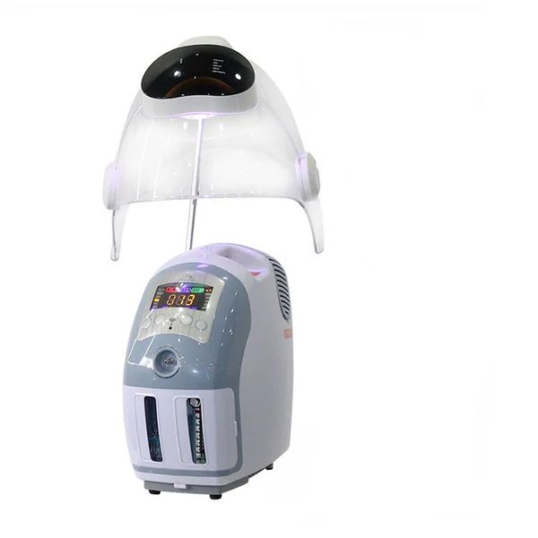 Rejuvenescimento cutânea rejuvenescimento hiperbárico Oxigênio Terapia Facial Máquina Facial LED sete lâmpada de lâmpada colorida Máquina facial de oxigênio