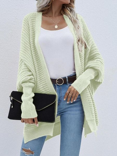 Kadın Örgüleri Sonbahar Kış Boho Büyük Boy Hardi Batwing Sleeve Sweater Kadın Giysileri Gevşek Ceket Örgü