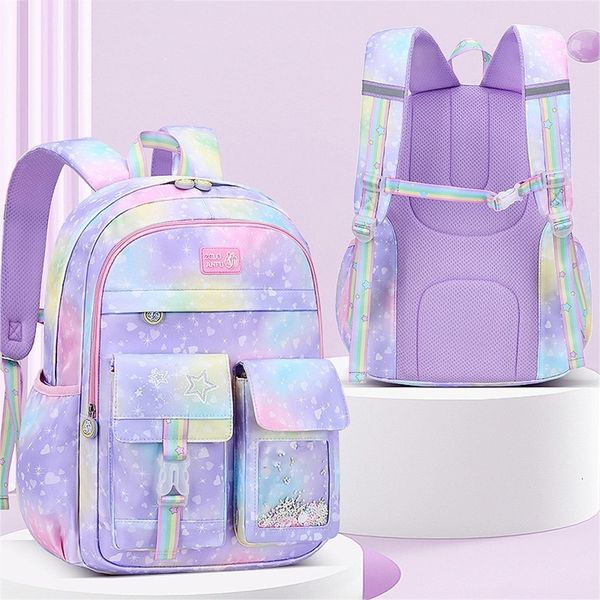 Mochilas Escola de Cartoon Sacos à prova d'água para meninas Princesa primária Kawaii Mochila Crossbody Backpack 1 Designer 230822