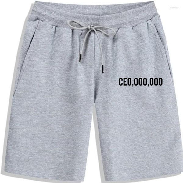 Shorts masculinos verão engraçado CE0 000 Men Men Men Milionaires CEO MILILHONIROS CEO DE MANUS