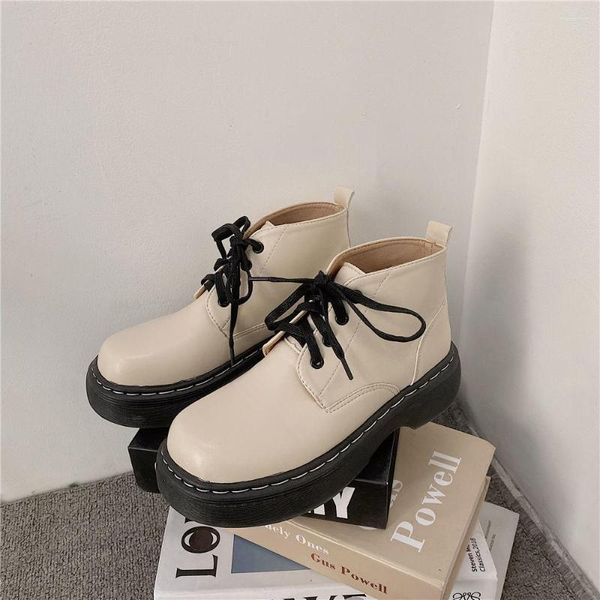 Botas outono punk feminino sapatos de alto zíper grosso salto grosso de streetwear preto motocicleta motociclista