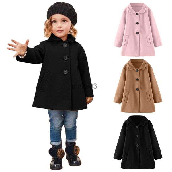 Cappotto giù per le ragazze per ragazze ragazze a maniche lunghe giacca a vento inverno per bambini camice invernale in pile calda per ragazze per bambini J230823