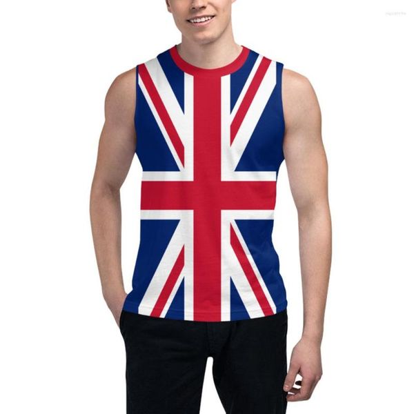 Мужские майки-вершины рукавов футболка United Kingdom GB Британский флаг 3D Boys Tshirt Fit Gyms Fitnes