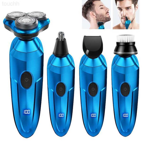 Barbeador elétrico para homens barba barba nariz máquina barbear barbeador elétrico barba barba barba para barbeador masculino l230823