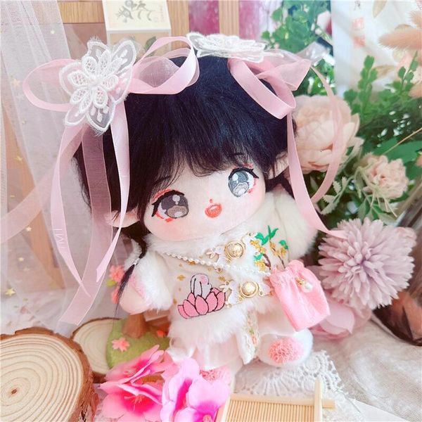 Pluxh Dolls Roupos de boneca de 20 cm adorável bolsa de mochila terno de roupa Acessórios para a Coréia KPOP EXO Cotton Idol Gift DIY Toys 230823