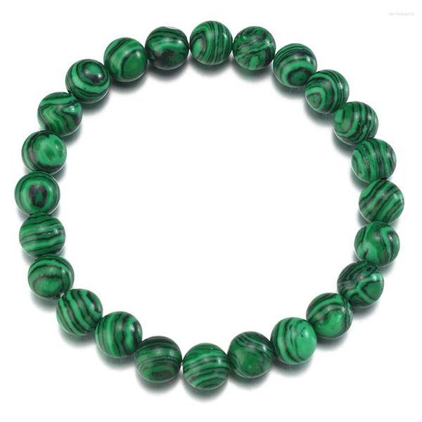 Braccialetti di pietra naturale di alta qualità per uomo regalo di compleanno da donna perle in malachite per alloggi per braccialetti di bracciale all'ingrosso