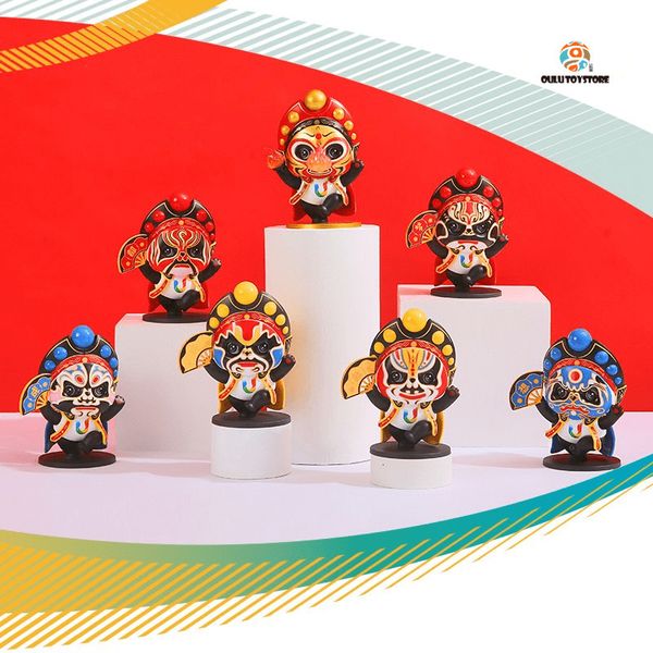 Box cieca 9 cm Rongbao Opera Face Cambiando scatola cieca fatta a mano Panda Commemoration Model Collection Bamboli Ornamenti per bambini regalo di compleanno per bambini 230817